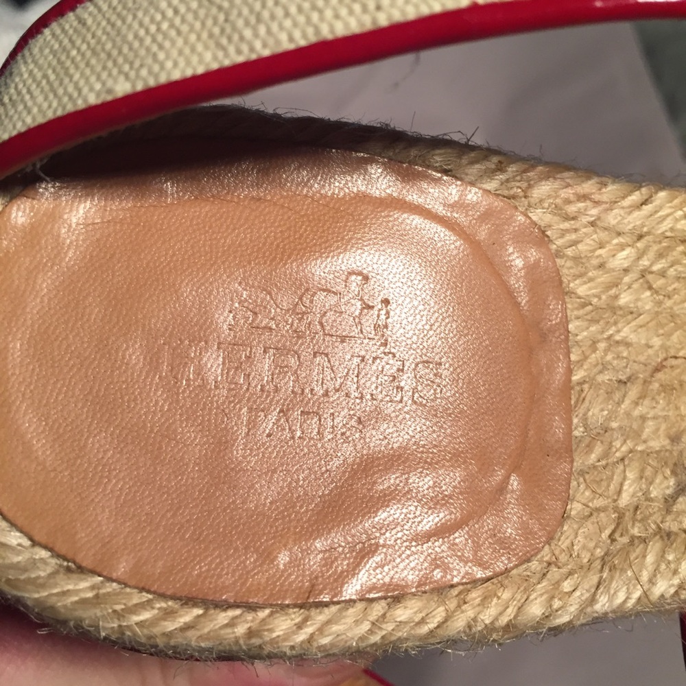 authentic HERMÈS platform wedge ESPADRILLE size 41 - Picture 2 of 8